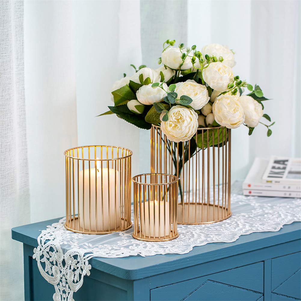 Amazon.co.jp: Sziqiqi ピラーキャンドルホルダー 3個セット